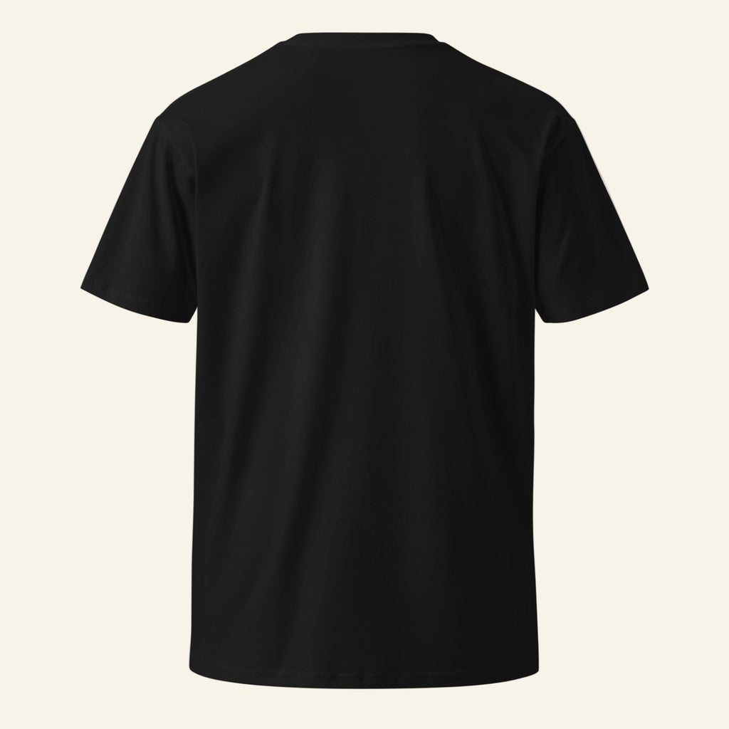 Black t-shirt on a beige background